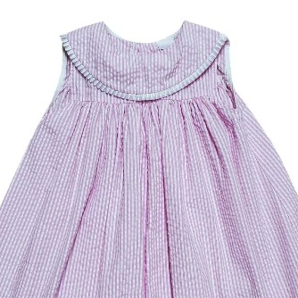 Bailey Boys Pink Striped Seersucker Dress Size 4 - Picture 2 of 5
